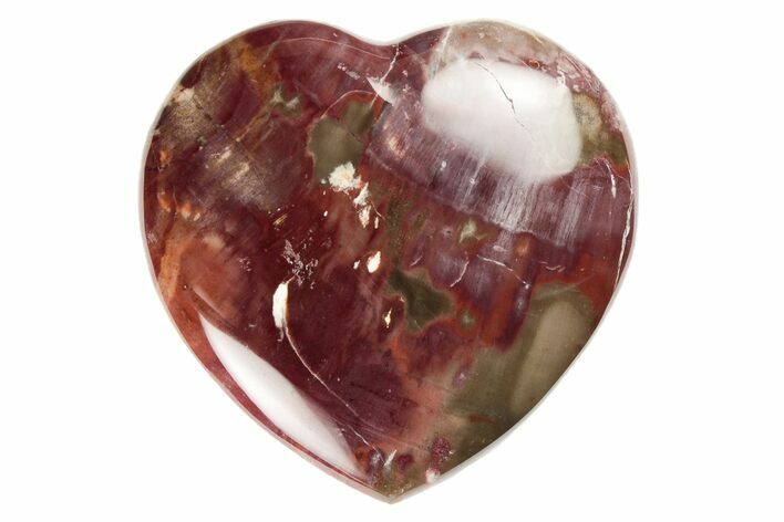 Polished Triassic Petrified Wood Heart - Madagascar #194915
